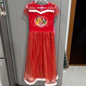 Kids Disney Princess Holiday Dress - Red
